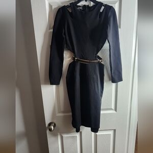 bebe Black Dress with Gold Accents ( SOLD)